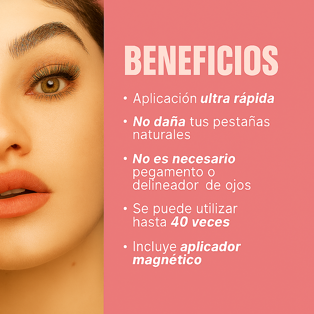 Pestañas magnéticas + aplicador de regalo