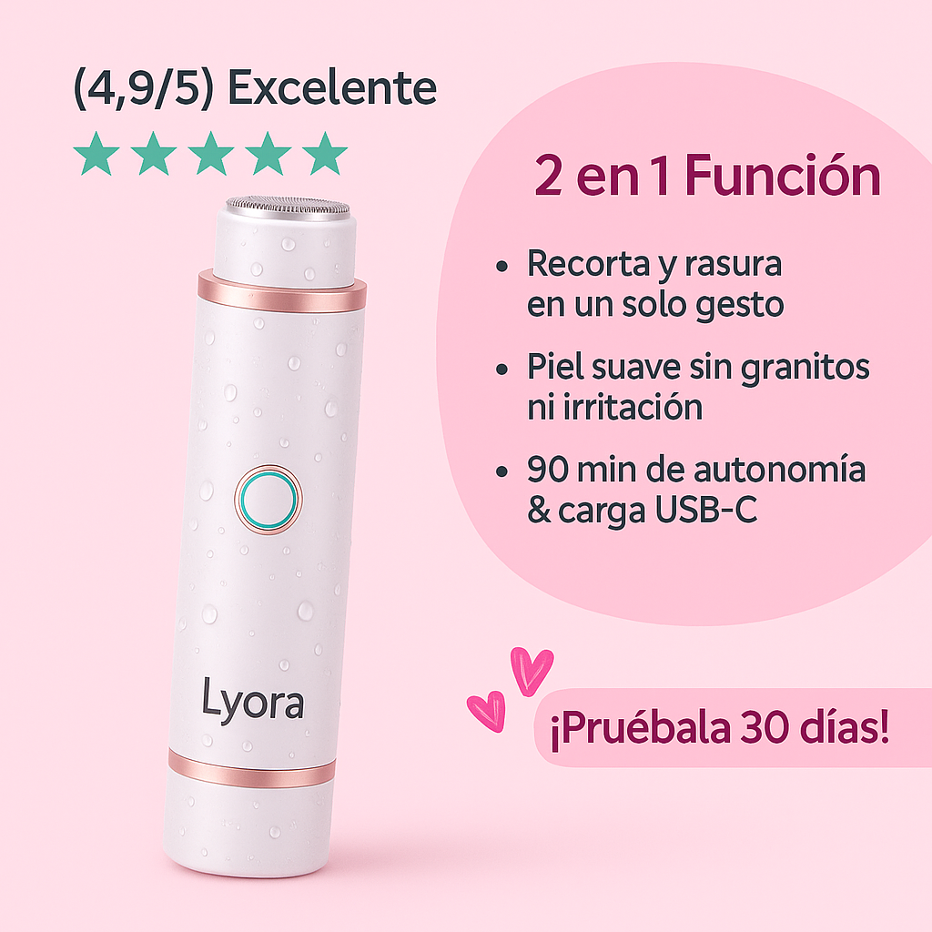 LYORA® - Depiladora Portátil Con Dos Cabezales