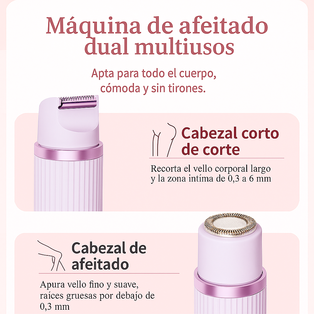 LYORA® - Depiladora Portátil Con Dos Cabezales