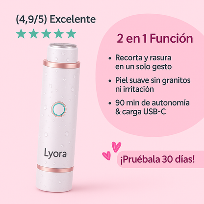 LYORA® - Depiladora Portátil Con Dos Cabezales